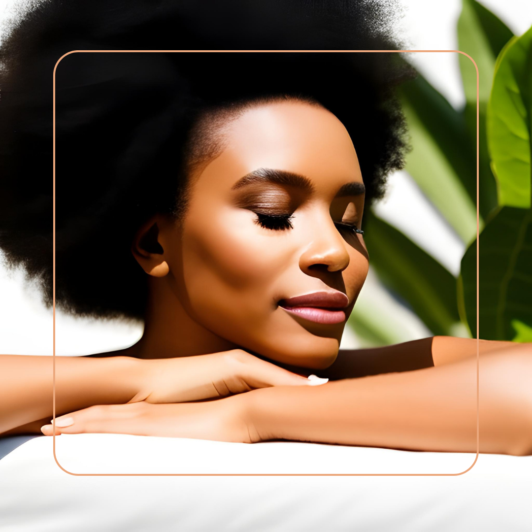 A serene image of someone engaged in a mindful beauty routine, using natural products and displaying a connection with nature, reflecting the present-day emphasis on responsible beauty practices.
